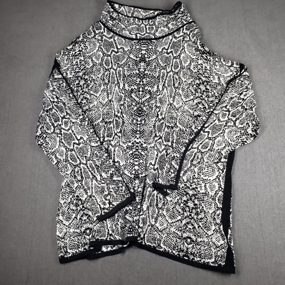 Ruby Rd‎ Woman Cowl Neck Sweater Size 2X Snake Print  Lightweight